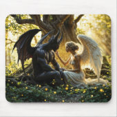 Angel Demon übernatürliches helles Design Mousepad (Vorne)