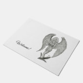 Angel , den Text hinzufügen Fußmatte (Schrägansicht)