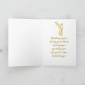 Angel Denken Sie und Sprichwort ein Gebet Chemo Karte (Innenseite)