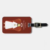 Angel der asiatischen Wächter, rot (beidseitig) Gepäckanhänger (Vorderseite horizontal)