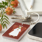 Angel der asiatischen Wächter, rot (beidseitig) Schlüsselanhänger (Vorderseite rechts)