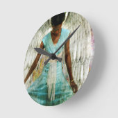 Angel der Dankbarkeit Runde Wanduhr (Winkel)