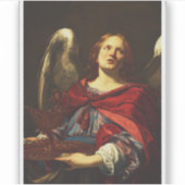 Angel, der das Schiff und das Handtuch hält Aufkleber (Vorderseite)