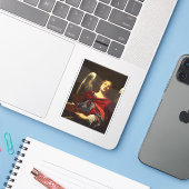 Angel, der das Schiff und das Handtuch hält Aufkleber (Laptop mit iPhone)
