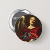 Angel, der das Schiff und das Handtuch hält Button (Vorne & Hinten)