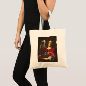 Angel, der das Schiff und das Handtuch hält Tragetasche (Vorderseite (Produkt))