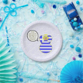 Angel der griechischen Flagge - Blond Personalisie Pappteller (Party)