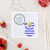 Angel der griechischen Flagge - Blond Personalisie Serviette (Beispiel)