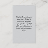 Angel der Hope Prayer Card Visitenkarte (Rückseite)