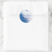Angel der Inspiration in Wolken Psalm 34:7 Runder Aufkleber (Tasche)