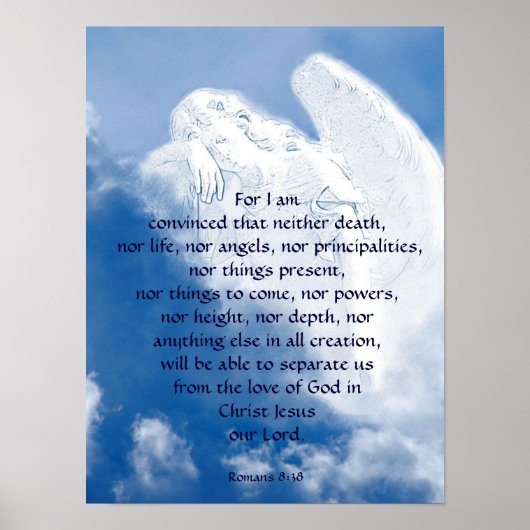 Angel der Inspiration in Wolken, Römer Poster (Vorne)