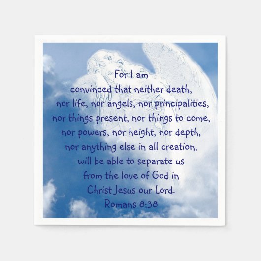 Angel der Inspiration in Wolken, Serviette (Vorderseite)