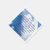 Angel der Inspiration in Wolken, Serviette (Ecke)