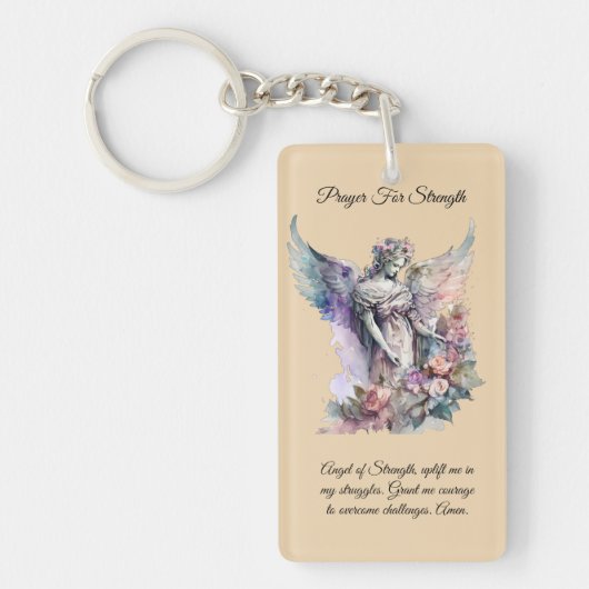 Angel der starken Gebetskarte Schlüsselanhänger (Vorderseite)