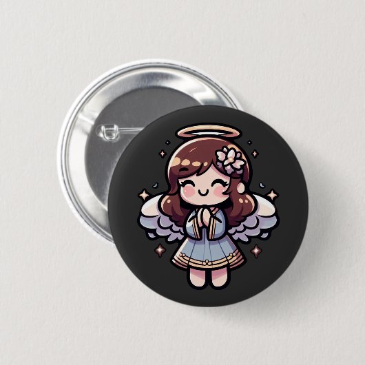 Angel der Tscherubischen Halbinsel - Engel, Kawaii Button (Vorne & Hinten)