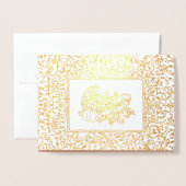 Angel des Erntedanks Luxury Folienkarte (Vorderseite mit Umschlag)