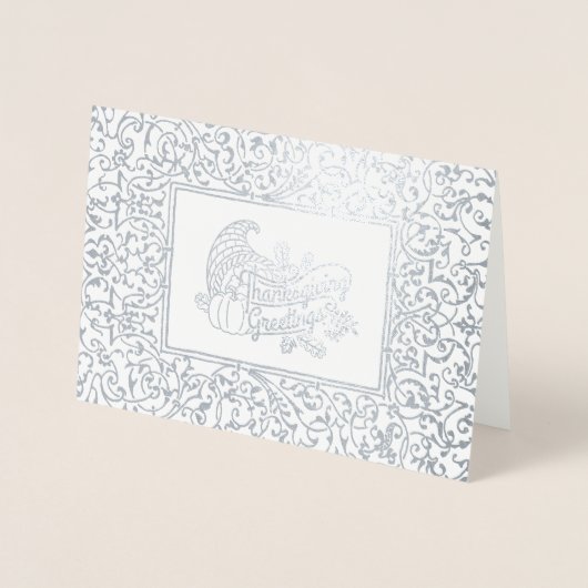 Angel des Erntedanks Luxury Folienkarte (Vorderseite)