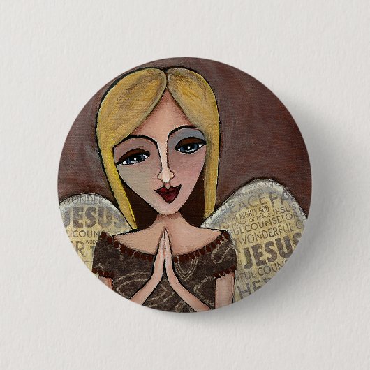 Angel des Gebets - Schaltfläche Button (Vorderseite)
