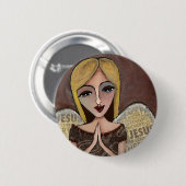 Angel des Gebets - Schaltfläche Button (Vorne & Hinten)
