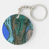 Angel des glücklichen Schlüsselanhängers Schlüsselanhänger (Rückseite)