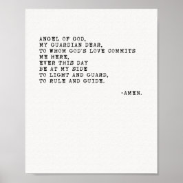 Angel des Gottgebet-Posters Poster