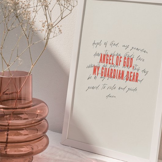 Angel des Gottgebet-Posters Poster