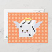Angel Dice mit Herz Postkarte (Vorne/Hinten)