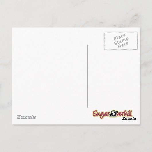 Angel Dice mit Herz Postkarte (Rückseite)