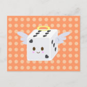 Angel Dice mit Herz Postkarte (Vorderseite)