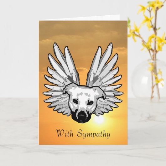 Angel Dog Karte (Gelbe Blume)