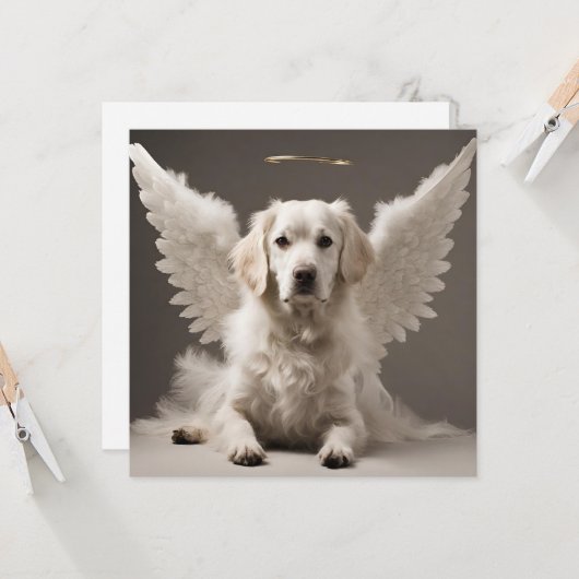 Angel Dog Karte (Vorderseite/Rückseite Beispiel)