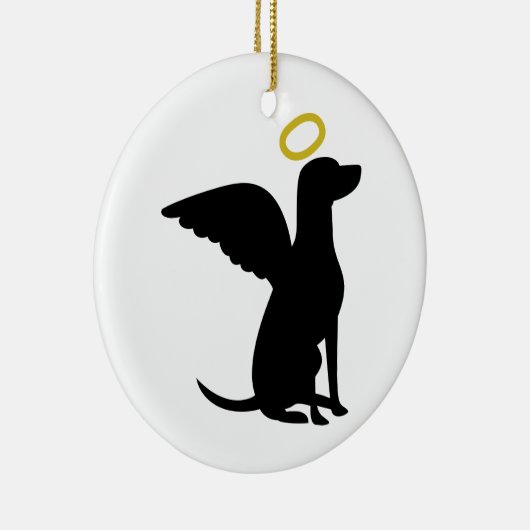 Angel Dog Keramik Ornament (Rechts)