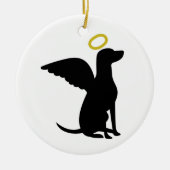 Angel Dog Keramik Ornament (Vorne)