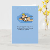 Angel Dog Memorial Beileid Karte (Gelbe Blume)