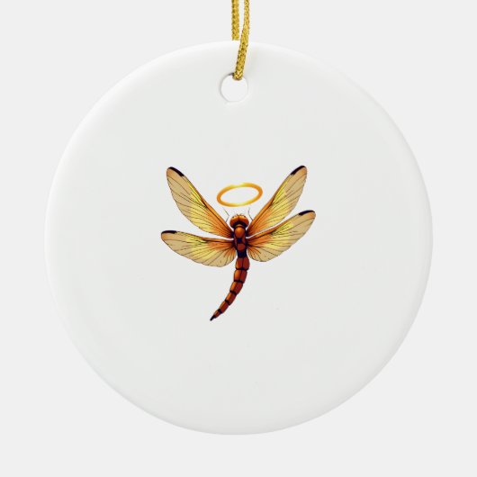 Angel Dragonfly Keramik Ornament (Vorne)