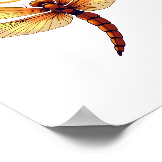Angel Dragonfly Poster (Ecke)