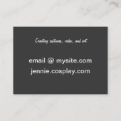 Angel Dream Anime and Cosplay Card Visitenkarte (Rückseite)