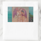 Angel durch den Ozean Rechteckiger Aufkleber (Tasche)