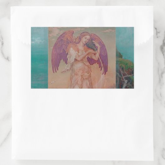 Angel durch den Ozean Rechteckiger Aufkleber (Tasche)