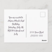 Angel-Einladung Postkarte (Rückseite)