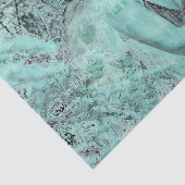 Angel Elegant Aquamarin Grün Himmlisch Blumen Anti Seidenpapier (Ausschnitt)