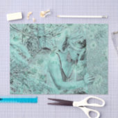 Angel Elegant Aquamarin Grün Himmlisch Blumen Anti Seidenpapier (Handwerk)