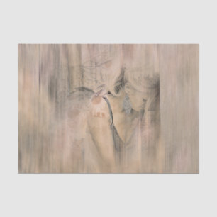 Angel Elegant Boho Floral Antique Sepia Ethereal Seidenpapier