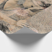 Angel Elegant Boho Floral Sepia Antique Geschenkpapier (Ecke)