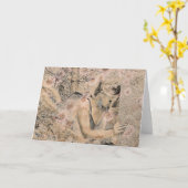 Angel Elegant Boho Floral Sepia Antique Karte (Gelbe Blume)