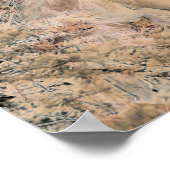 Angel Elegant Boho Sepia Floral Antique Alt Poster (Ecke)