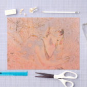 Angel Elegante Rose Goldener Pfirsich Blues Seidenpapier (Handwerk)