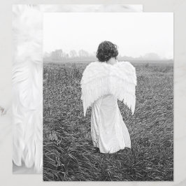 Angel Elegantes Schwarz-Weiß-Foto Kunst