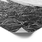 Angel Elegantes Schwarz-Weiß-Foto Kunst Poster (Ecke)