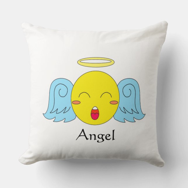 Angel Emoji Kissen (Vorderseite)